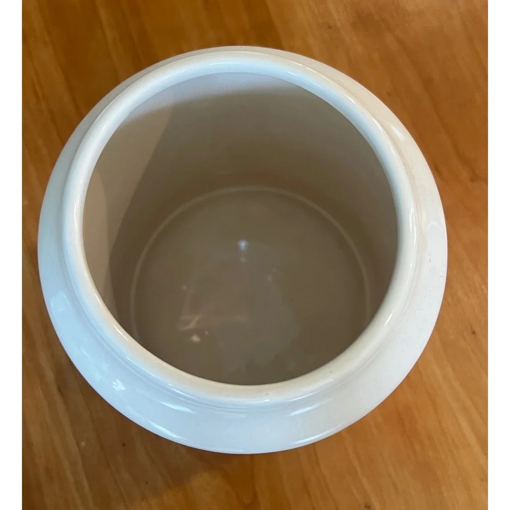 Rae Dunn GOOD DOG Ceramic Pet Treat Canister White Black Crown Lid Magenta